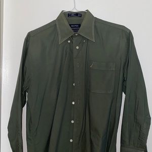 Men’s Nautical Green Dress Shirt